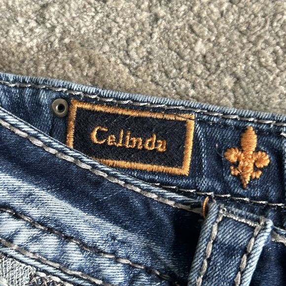 Rock Revival Celinda Jeans Womens 26 Ankle Skinny Distressed Bling Pockets - Picture 3 of 9